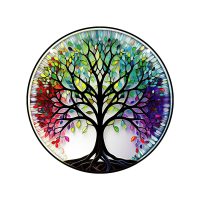 Závesná okrúhla vitráž - Strom života - Harmonia
