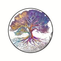 Závesná okrúhla vitráž - Strom života - Nádej