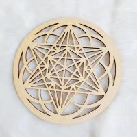 Drevený ornament 30 cm - Mandala - Hviezda