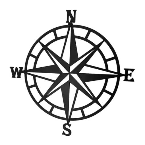 Foto - Kovový nástenný námorný kompas - 28 cm