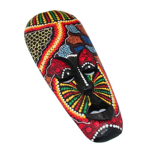 Foto - Africká kmeňová maska - 28 x 10 cm